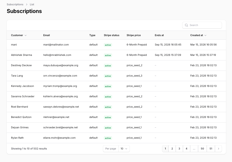 Subscription management